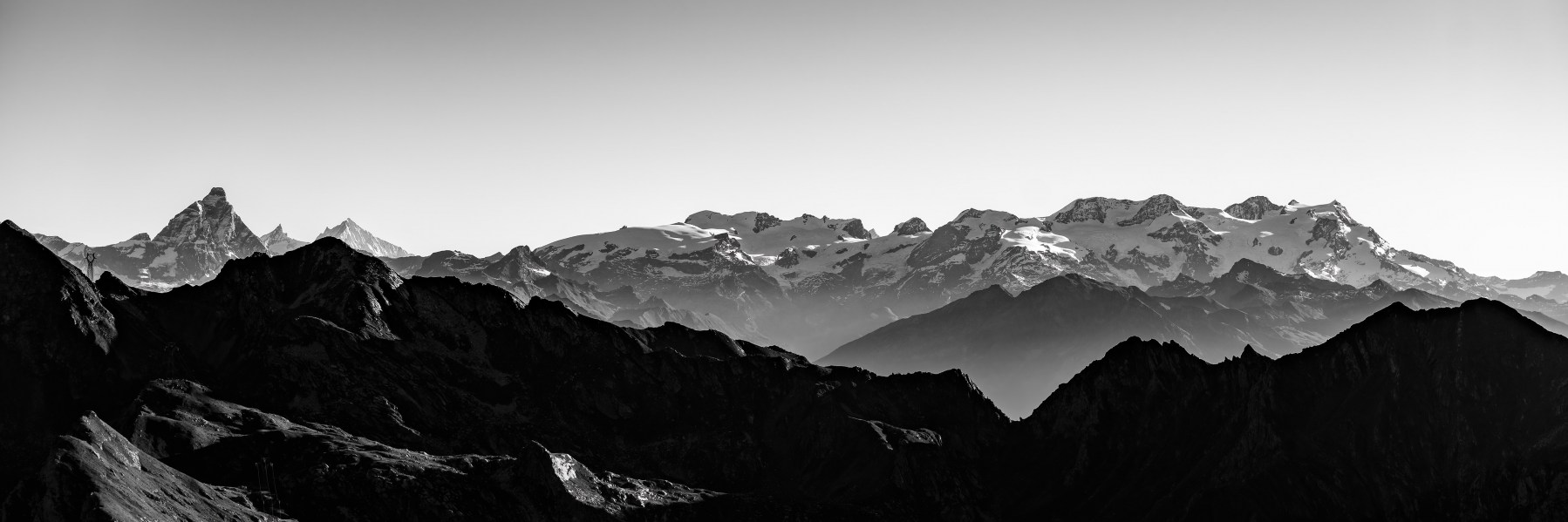 Panorama catena Monte Rosa - Cervino